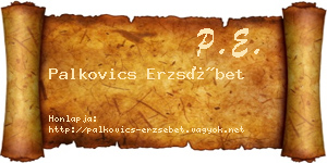 Palkovics Erzsébet névjegykártya