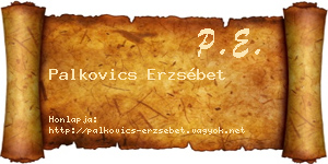 Palkovics Erzsébet névjegykártya